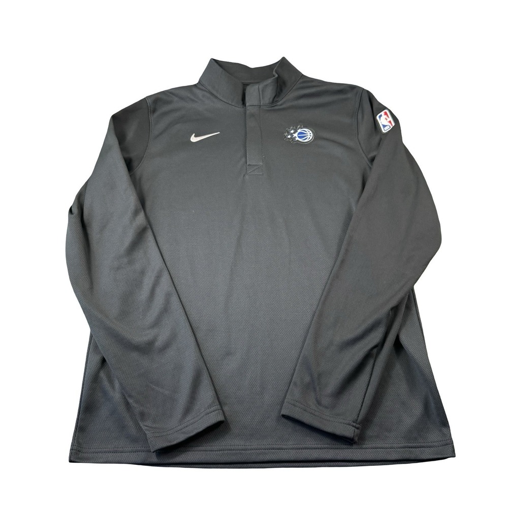 Nike Orlando Magic Team Issued Half Zip Pullover Mens Medium Black NBA Dri-FIT